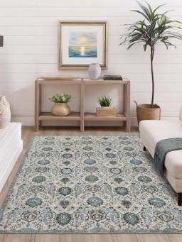 KALEEN - Vintage for Living Area Polyester Self Backing for Longevity Green