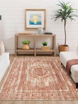 KALEEN - Vintage for Living Area Polyester Self Backing for Longevity Gold