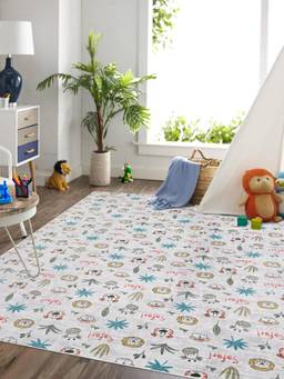 KALEEN - Kids for Living Area Polyester Self Backing for Longevity Multi-Color