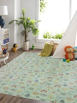 KALEEN - Kids for Living Area Polyester Self Backing for Longevity Multi-Color