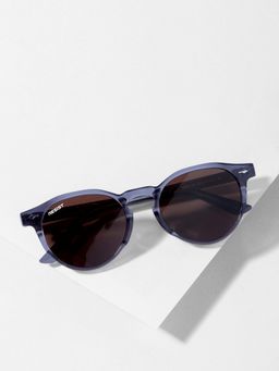 RESIST EYEWEAR - ADAM GREY BROWN 3 Brown Solid Plastic Round Sunglasses (50)