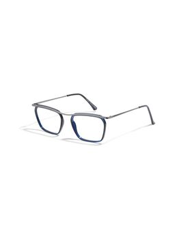 SAM AND MARSHALL - CHARLIE_BLUE_10354 Navy Blue Solid Metal Square Computer Glasses