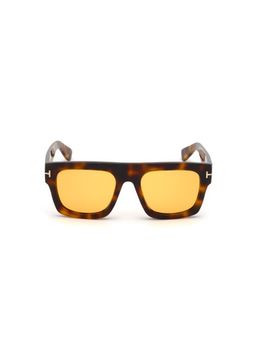 Tom Ford Eyewear - Tom Ford FT0711 53 56E Yellow Printed Acetate Square Sunglasses (53)
