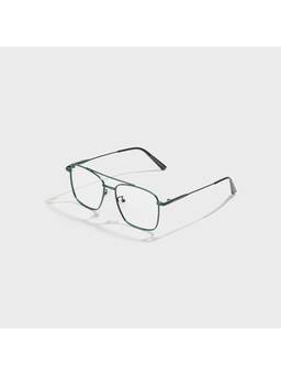 SAM AND MARSHALL - ORE_GREEN_10490 Green Solid Metal Square Computer Glasses