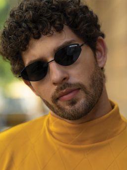 ROYALTAIL - RT-SUNG-055 Black Solid Metal Cat Eye Sunglasses (55)