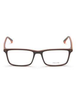 Police - VK061K526MJMFR Brown Solid Acetate Rectangle Eyewear Frame (52)