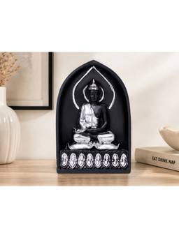 Golden Peacock - Silver Buddha Arch Showpiece Decor