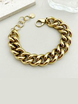 Amorenmore - Bold Luxe Chunky Gold Statement Chain Bracelet