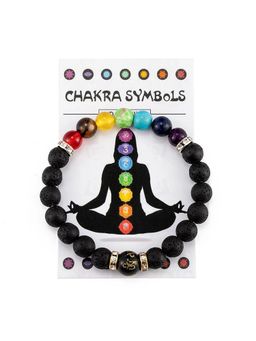 Amorenmore - Aura Bloom 7 Chakra Lava Stone Healing Energy Bracelet