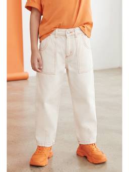 Tales & Stories - Boys White Cotton Jeans