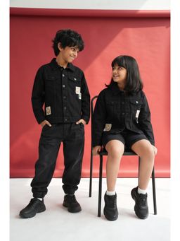 Tales & Stories - Unisex Black Denim Jacket