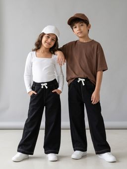 Tales & Stories - Unisex Black Denim Joggers