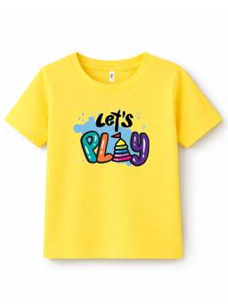 KAVEE - Unisex Yellow Cotton T-Shirt