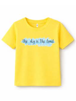 KAVEE - Unisex Yellow Cotton T-Shirt