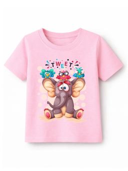 KAVEE - Unisex Pink Cotton T-Shirt