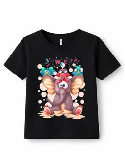 KAVEE - Unisex Black Cotton T-Shirt