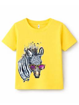 KAVEE - Unisex Yellow Cotton T-Shirt