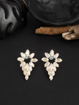 E2O - Golde Plated Silver Cz Stud Earring for Women