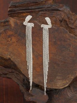 E2O - Contemporary Silver Plated Layered Dangler Earring for Women