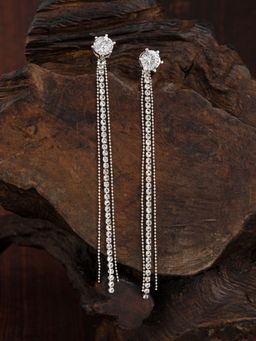 E2O - Contemporary Silver Plated Layered Dangler Earring for Women