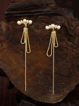 E2O - Contemporary Gold Plated Layered Dangler Earring for Women