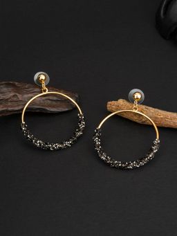 E2O - Gold Plated Beads Crafted Contemporary Gold Drop Earring for Women