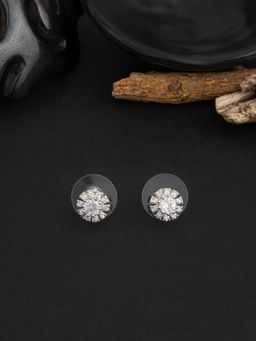 E2O - Silver Plated Cz Stud Earring for Women