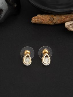 E2O - Gold Plated Stud Peral Earring for Women
