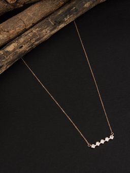 E2O - Gold-Toned Brass Crafted Zigzag Chain Necklace for Women