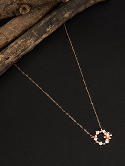 E2O - Gold-Toned Brass Crafted Zigzag Chain Necklace for Women