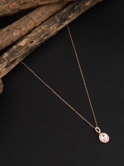 E2O - Gold-Toned Brass Crafted Beads Chain Necklace for Women