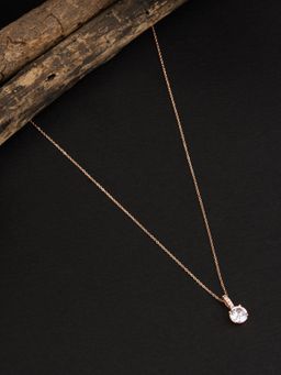 E2O - Gold-Toned Brass Crafted Stone Chain Necklace for Women