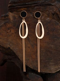 E2O - Contemporary Gold Plated Layered Dangler Earring for Women