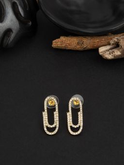 E2O - Quirky Gold Plated Contemporary Silver Drop Earring for Women