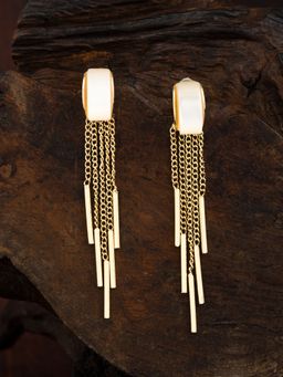 E2O - Contemporary Gold Plated Layered Dangler Earring for Women