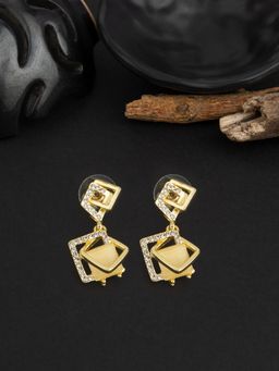 E2O - Gold Plated Beads Crafted Contemporary Drop Earring for Women