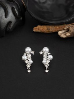 E2O - Silver Plated Cz Silver Stud Earring for Women