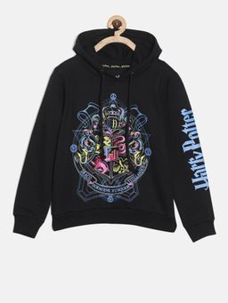 Napchief - Harry Potter - Hogwarts Neon Sigil Pure Cotton Hoodie - Black