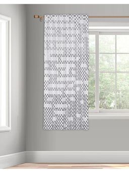 Fabindia - Grey Trushita Semi Sheer Cotton Printed Curtain