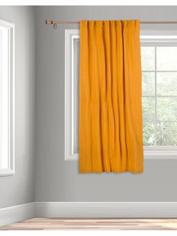 Fabindia - Yellow Room Darkening Cotton Woven Curtain
