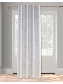 Fabindia - Kivya Cotton Embroidered Applique Semi Sheer Curtain