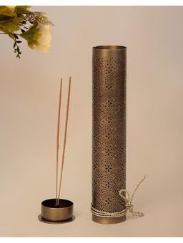 Fabindia - Akha Cutwork Metal Incense Sticks with Holder (Set of 2)