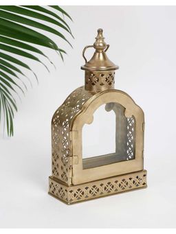 Fabindia - Antique Brass Akalpa Metal Cutwork Table Lantern
