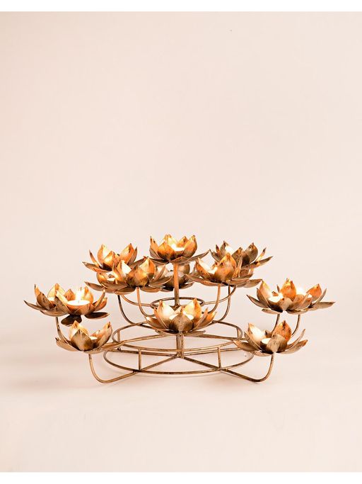 Fabindia Antique Raivath Metal Tea Light Holder