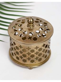 Fabindia - Antique Brass Yug Metal Cutwork Decorative Box
