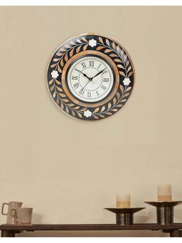 Fabindia - Brown Aardik Natural Fibre Inlay Wall Clock