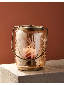 Fabindia - Amber Varsha Glass Tea Light Holder with Stand