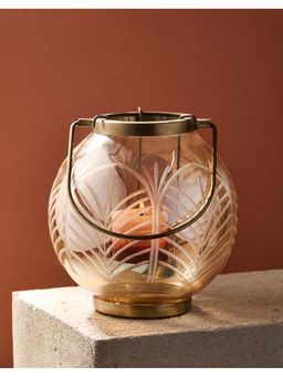 Fabindia - Amber Varsha Glass Tea Light Holder with Stand