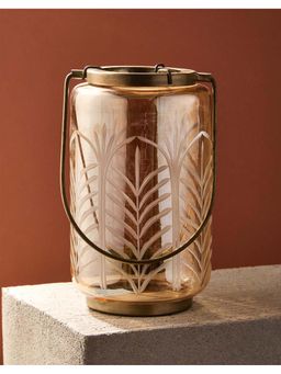 Fabindia - Amber Varsha Glass Tea Light Holder with Stand