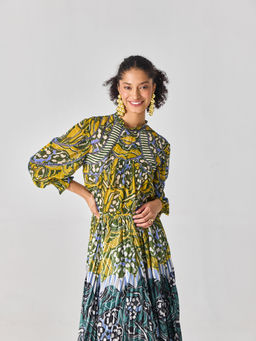 Verb - Sharvi Yellow Printed Top
